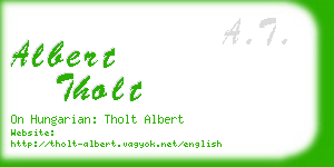 albert tholt business card